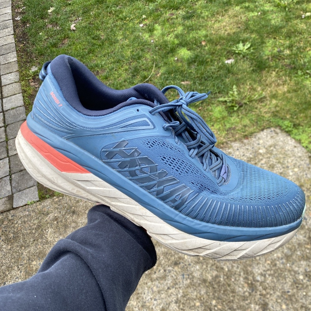 Hoka One One HOKA Bondi 7 Real Teal Outer Space Men Size 12.5
